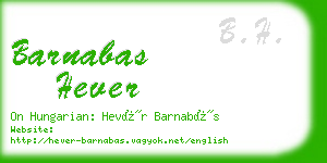 barnabas hever business card